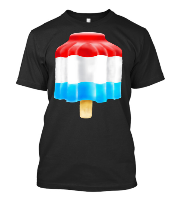 Firecracker Popsicle Ice Cream Red White And Blue Iconic Summer Treat T-Shirt