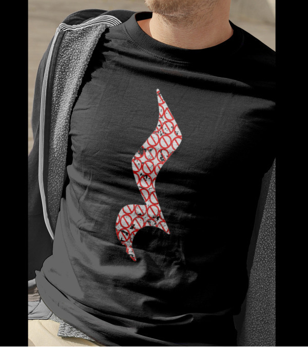 No Rest Grunge Red And White Repeated No T-Shirt