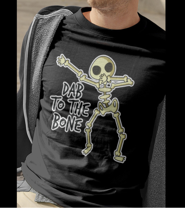 Dab To The Bone Dancing Skeleton Halloween Funny Dance Move T-Shirt