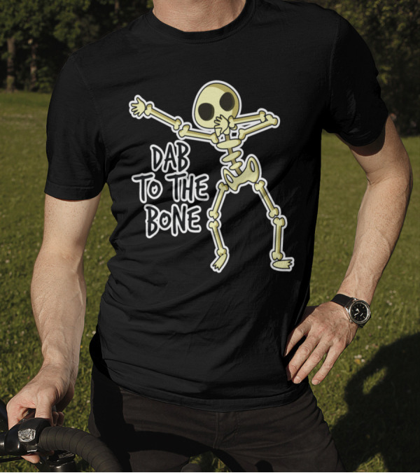Dab To The Bone Dancing Skeleton Halloween Funny Dance Move T-Shirt