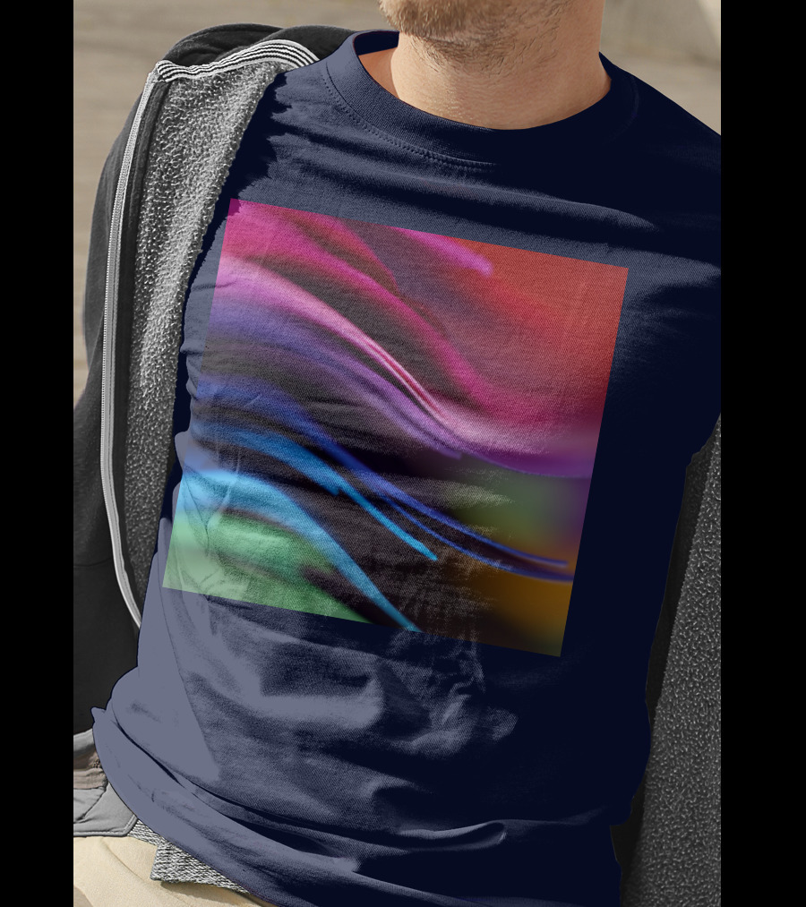 Colorful Abstract Waves In Gradient Spectrum T-Shirt