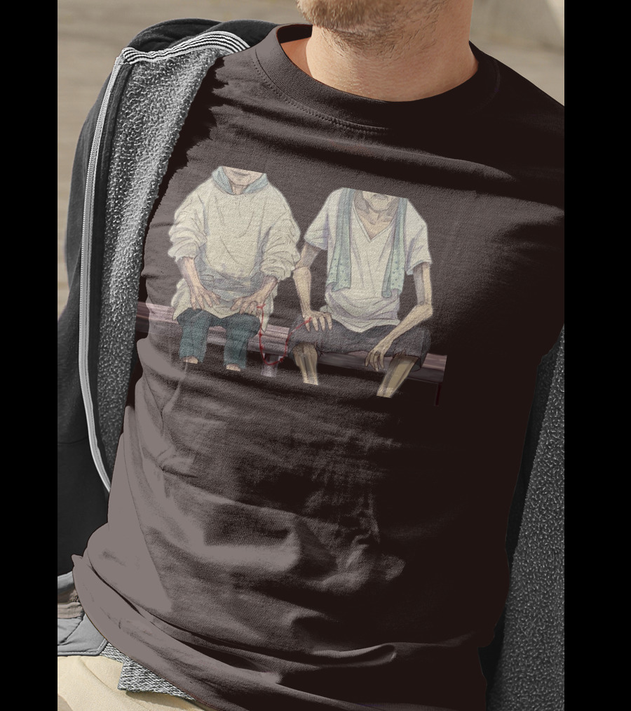 Grow Old With You Elderly Couple Sitting Together T-Shirt