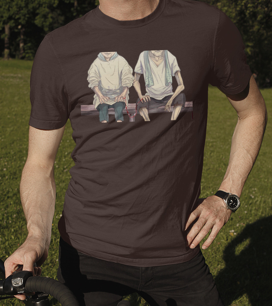 Grow Old With You Elderly Couple Sitting Together T-Shirt