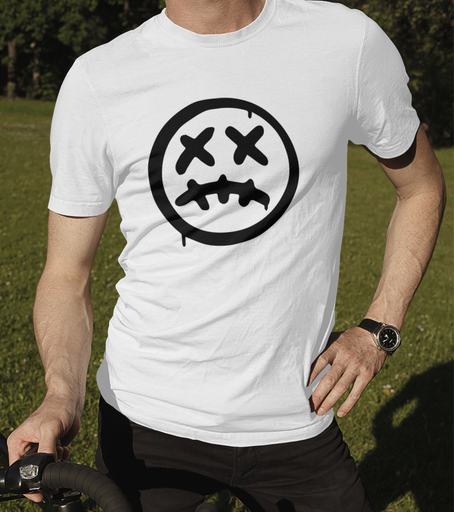 Brush Sad Face Dripping Crossed Eyes Mouth T-Shirt