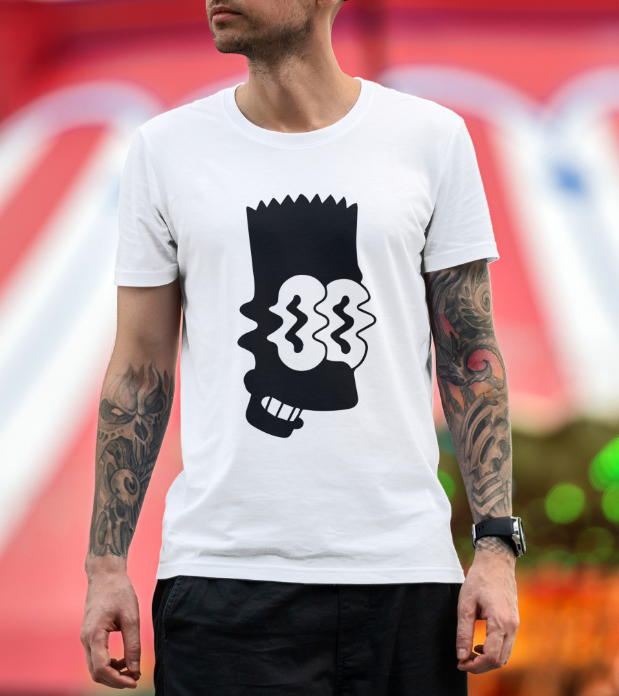 The Simpson Bart Face Wavy Eyes T-Shirt