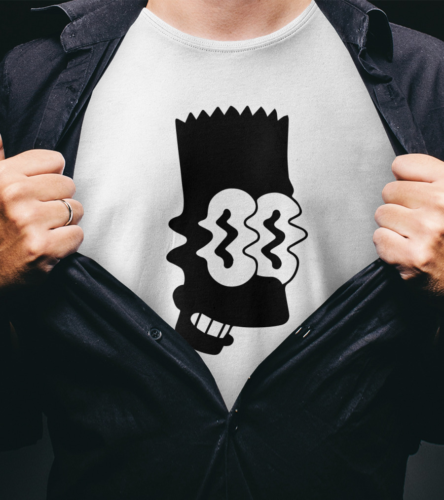 The Simpson Bart Face Wavy Eyes T-Shirt