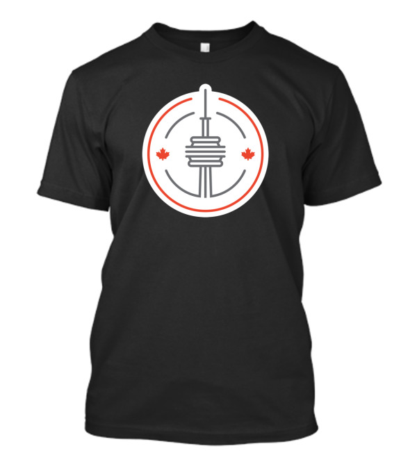 CN Tower Maple Leaf Symbol Toronto Badge Fields City Badge Series T-Shirt