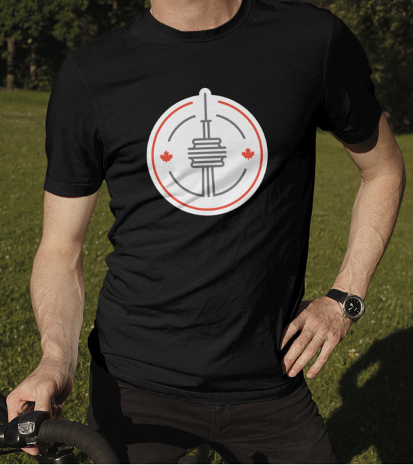 CN Tower Maple Leaf Symbol Toronto Badge Fields City Badge Series T-Shirt