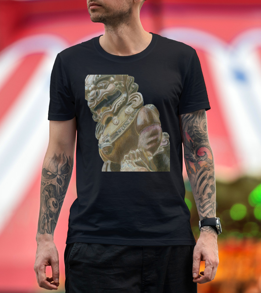 Foo Dog Guardian Statue Detailed T-Shirt
