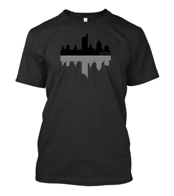 Leipzig Mirrored Architectural Skyline Reflection T-Shirt