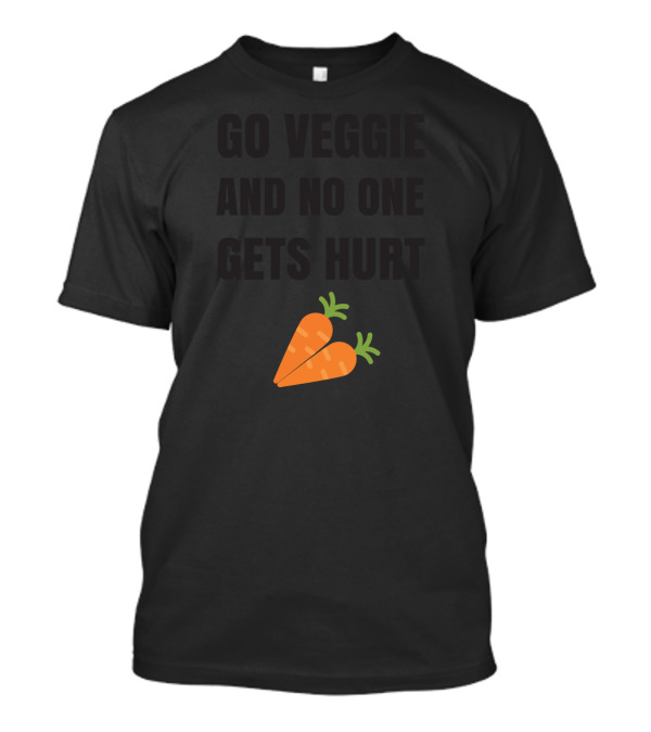 Go Veggie And No One Gets Hurt Funny Carrot T-Shirt