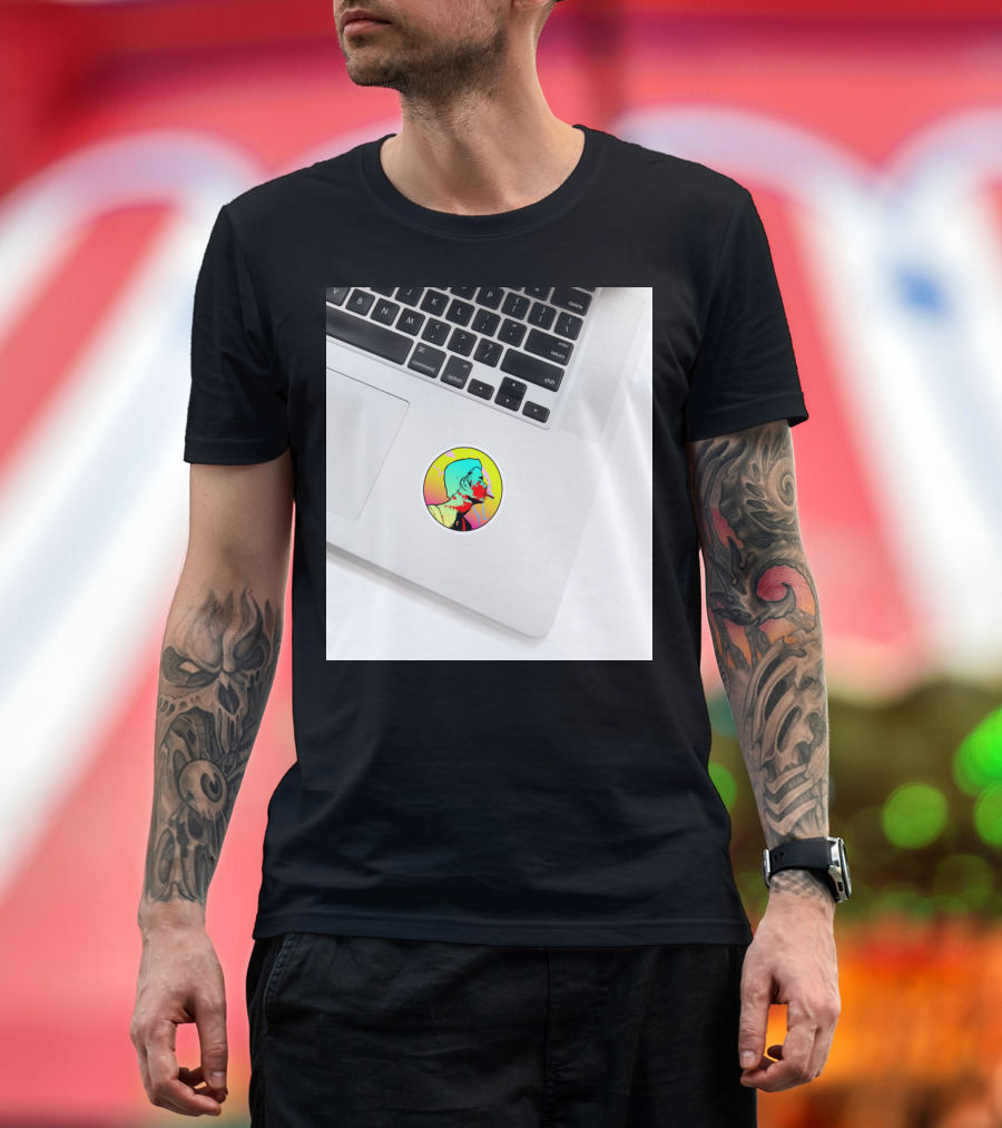 Rebel Without a Clue Colorful Pop Art Silhouette Icon Sticker T-Shirt