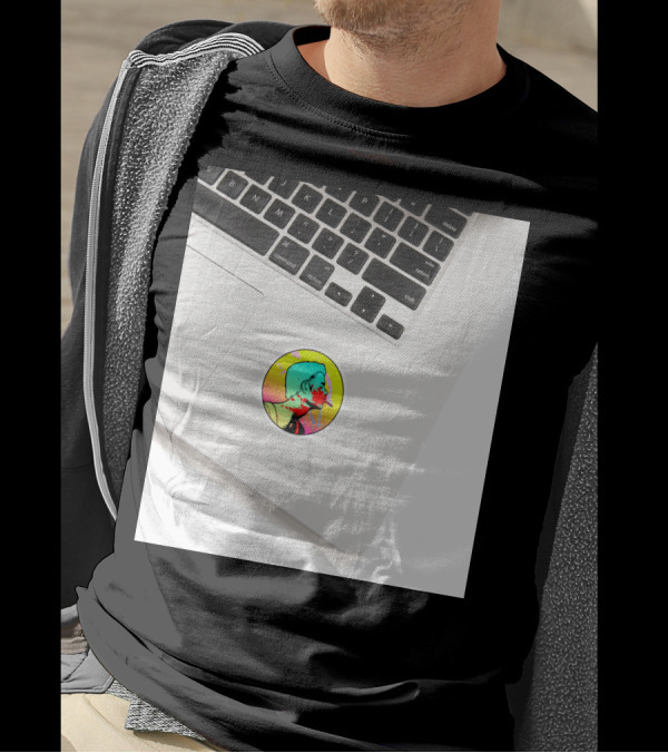 Rebel Without A Clue Colorful Pop Art Silhouette Icon Sticker T-Shirt