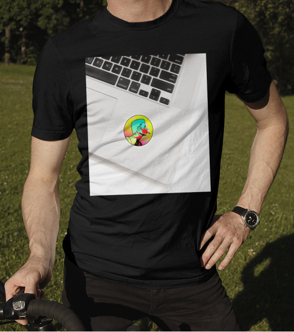 Rebel Without A Clue Colorful Pop Art Silhouette Icon Sticker T-Shirt