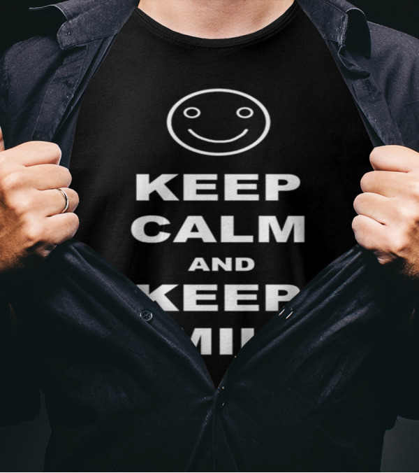 Keep Calm And Keep Smile Smiley Face T-Shirt