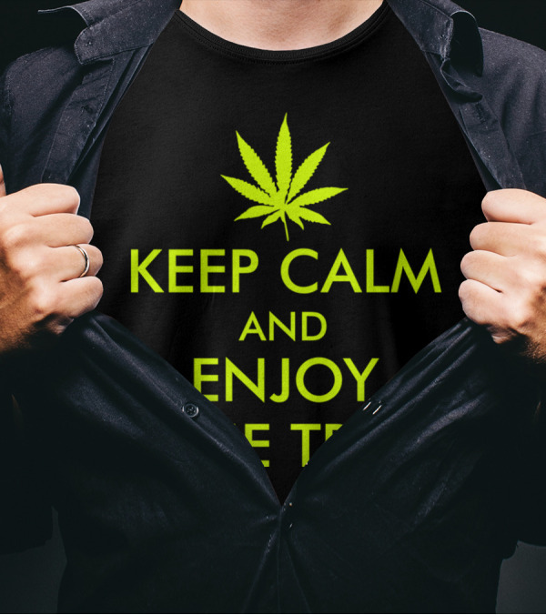 Keep Calm And Enjoy The Trip Marijuana Leaf T-Shirt