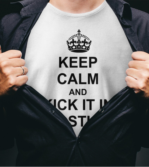 Keep Calm And Kick It In The Sticks Crown T-Shirt