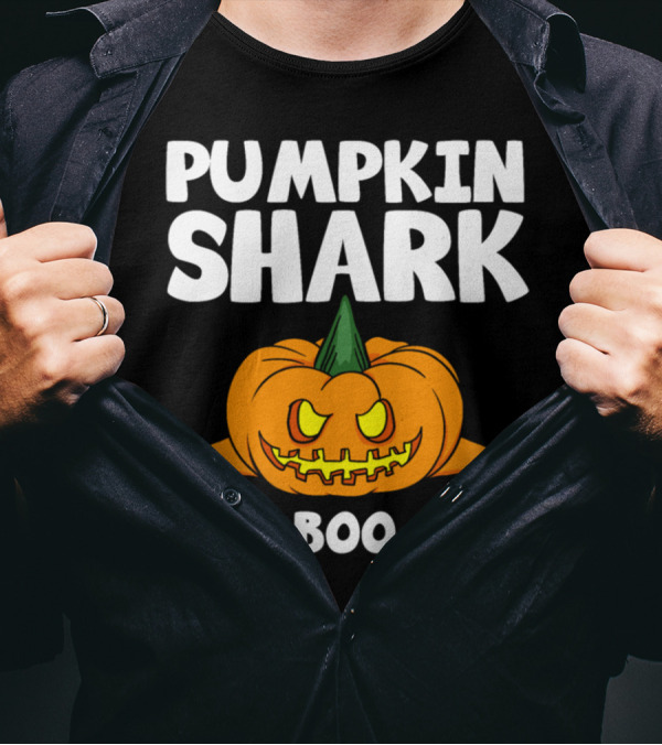 Pumpkin Shark Boo Boo Boo Halloween Present T-Shirt