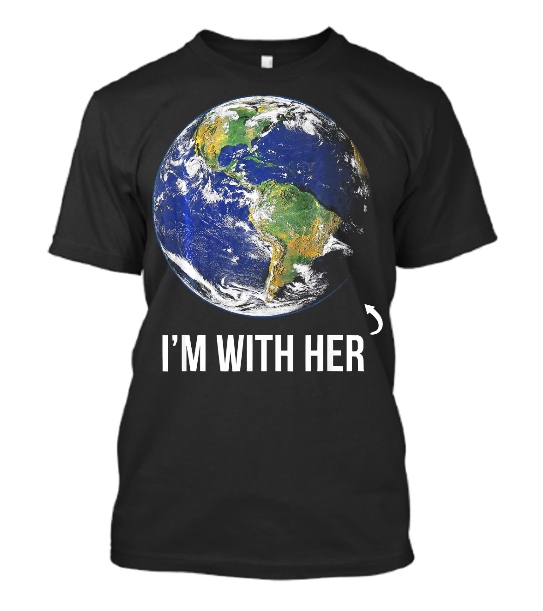 I'm With Her Earth Arrow T-Shirt