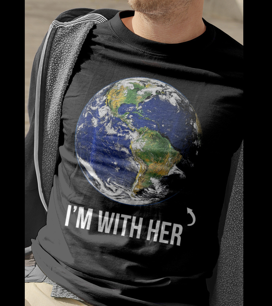 I'm With Her Earth Arrow T-Shirt