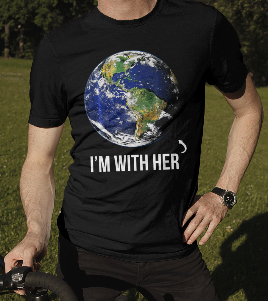 I'm With Her Earth Arrow T-Shirt