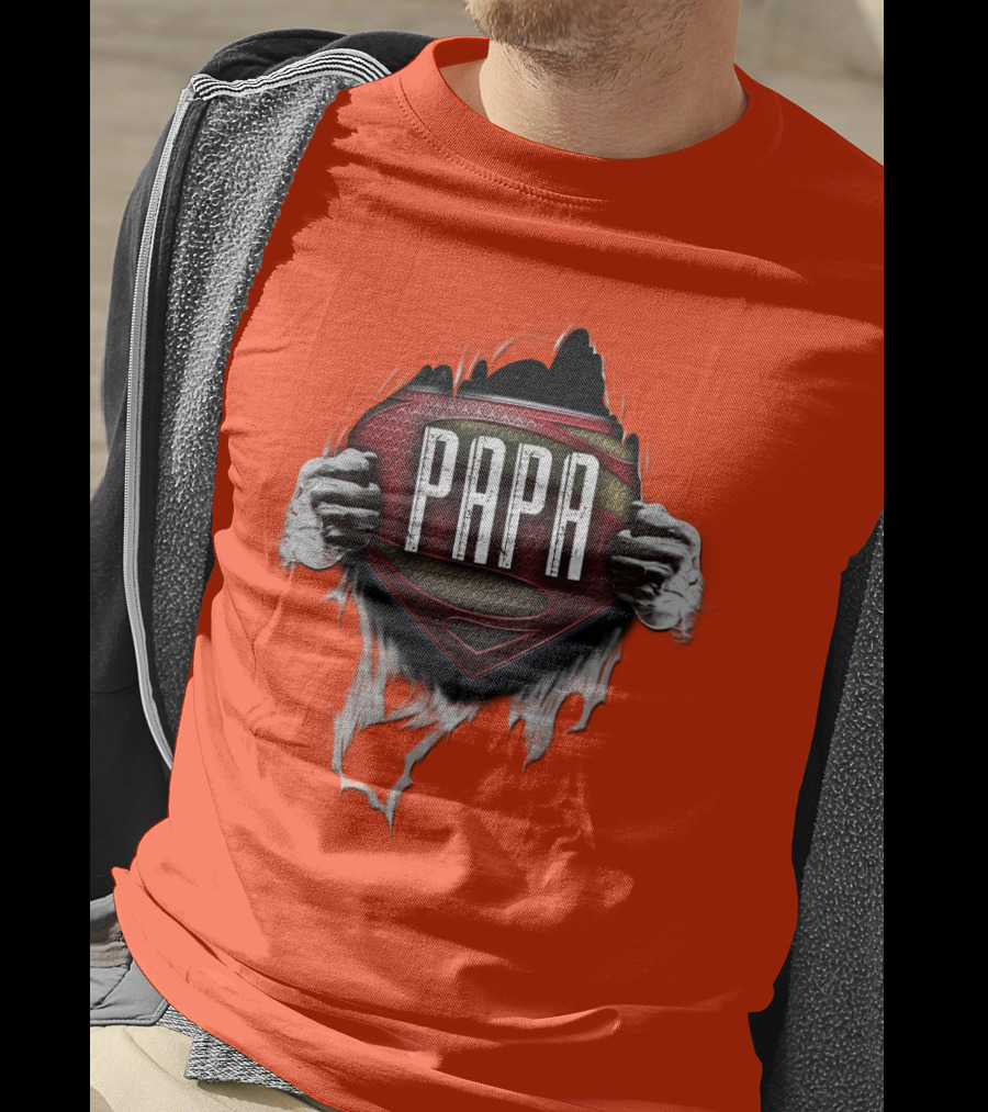 Papa Superman Logo Hero Father's Day T-Shirt