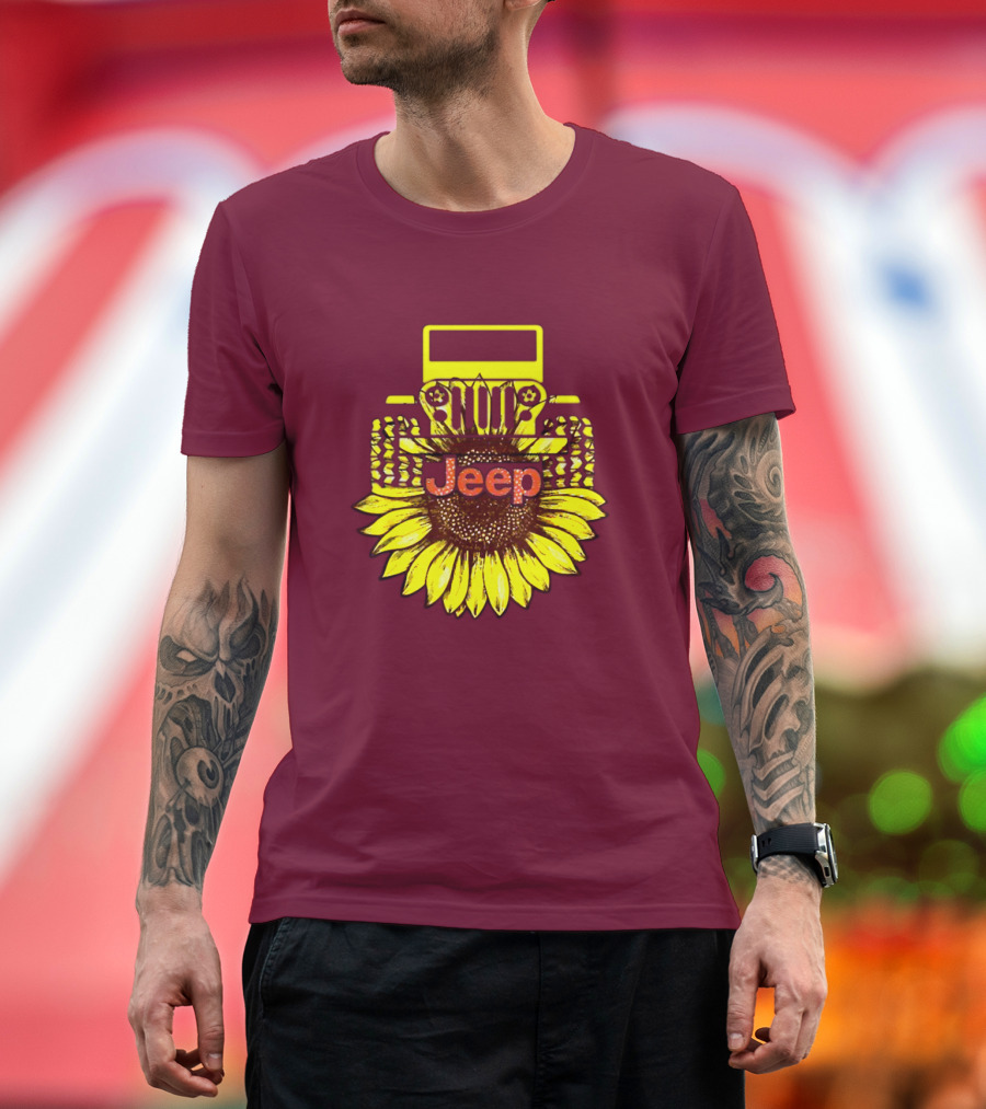 Jeep Sunflower Hot Sun Of Day T-Shirt