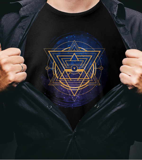 Alchemy Symbol Sacred Geometry Cosmic Triangle T-Shirt