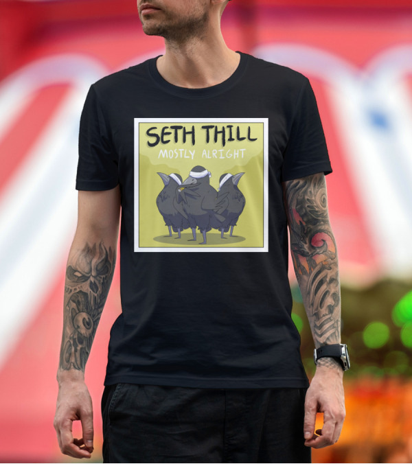 Premium T-Shirt: Seth Thill Mostly Alright Bandana-Wearing Crows Quartet T-Shirt Seth Thill Mostly Alright Bandana-Wearing Crows Quartet T-Shirt