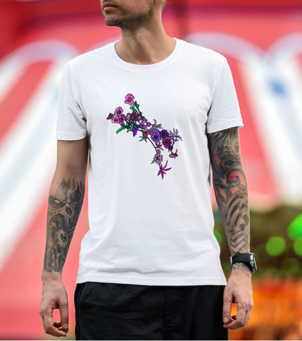 Premium T-Shirt: Japanese Garden Floral Blossom Arrangement T-Shirt Japanese Garden Floral Blossom Arrangement T-Shirt