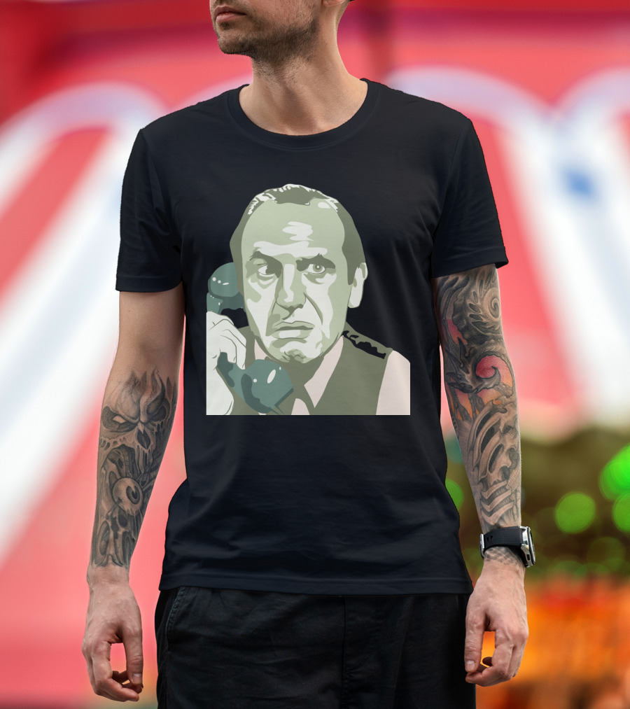 Reginald Perrin Retro Portrait with Telephone T-Shirt