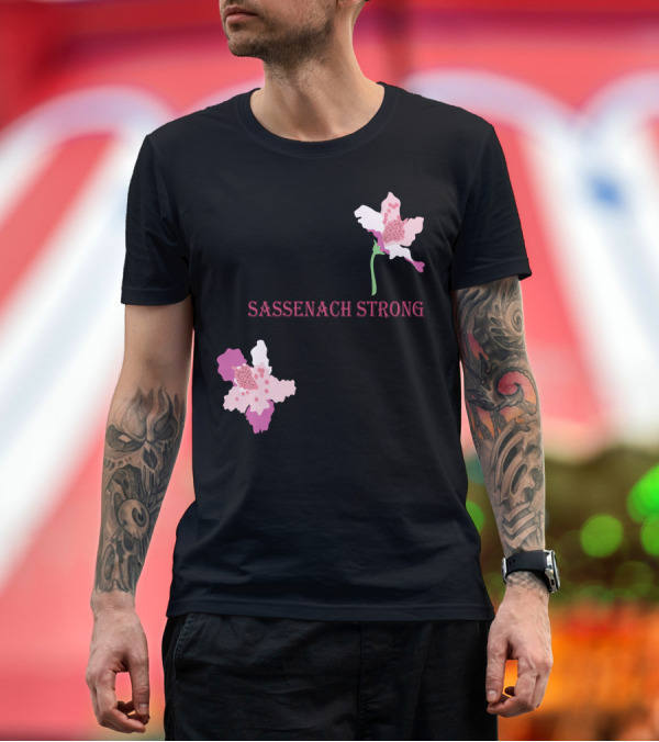 Premium T-Shirt: Sassenach Strong Floral Theme with Pink Blossoms T-Shirt Sassenach Strong Floral Theme with Pink Blossoms T-Shirt