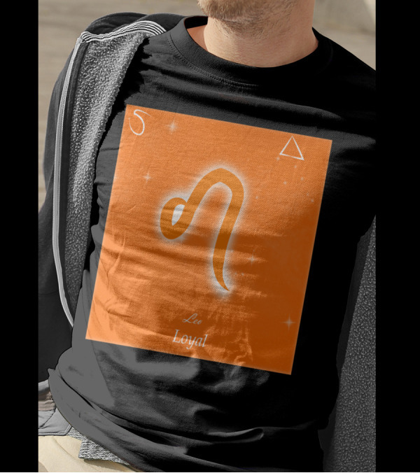 Zodiac Leo Symbol Loyal With Fire And Stars Elements T-Shirt