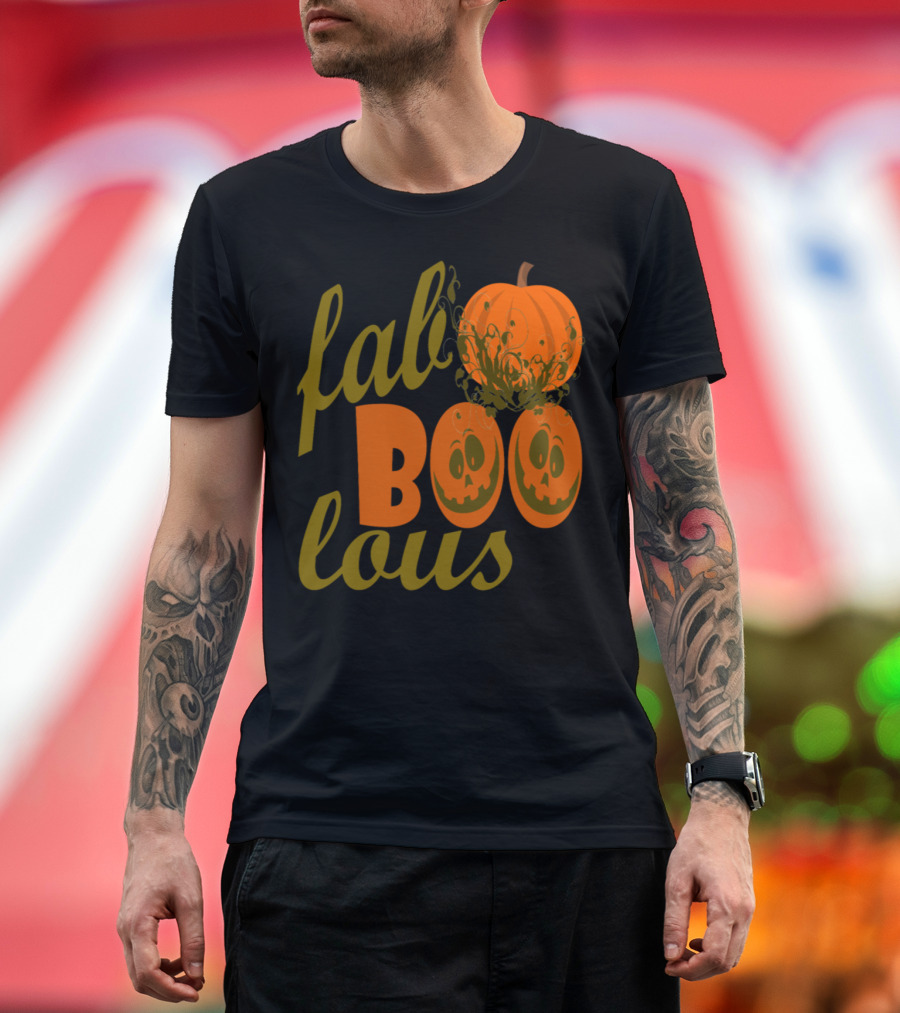 Fab Boo Lous Halloween Pumpkin Faces T-Shirt
