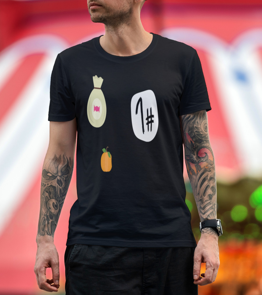 My 1st Halloween with Candy and Pumpkin Icons T-Shirt