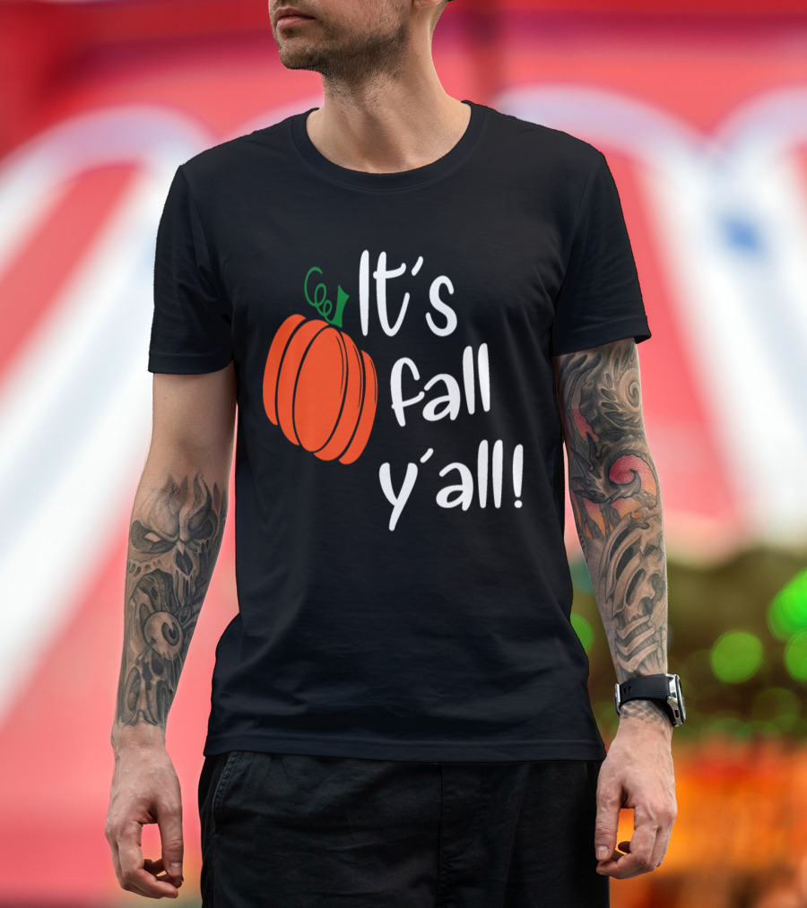 It's Fall Y'all Pumpkin Halloween T-Shirt