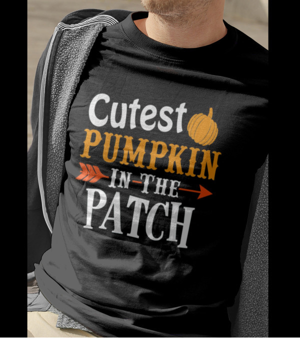 Cutest Pumpkin In The Patch With Orange Pumpkin And Arrow T-Shirt