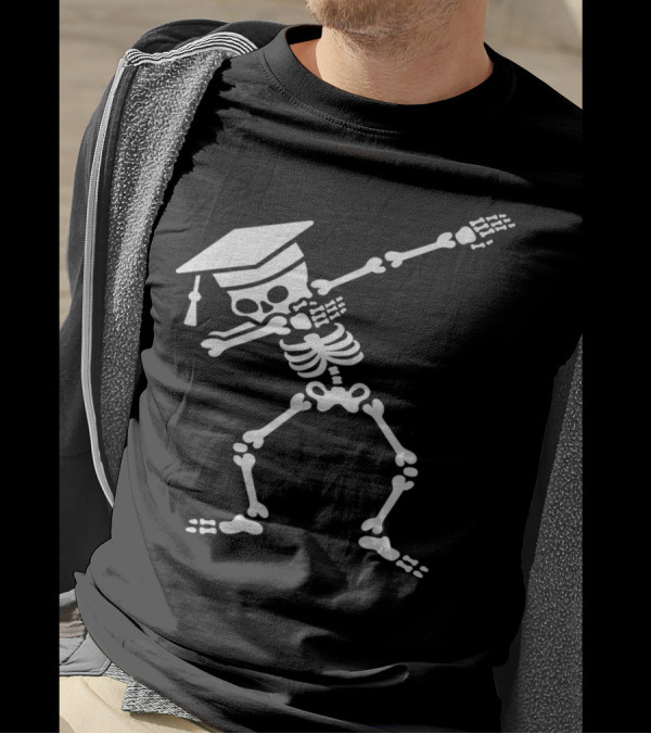 Dab Skeleton Dabbing Graduating Student Passed Exams T-Shirt
