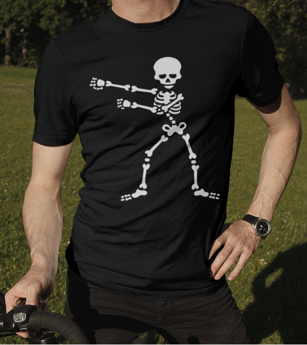 Floss Dance Skeleton Boy Kid Flossing Backpack T-Shirt
