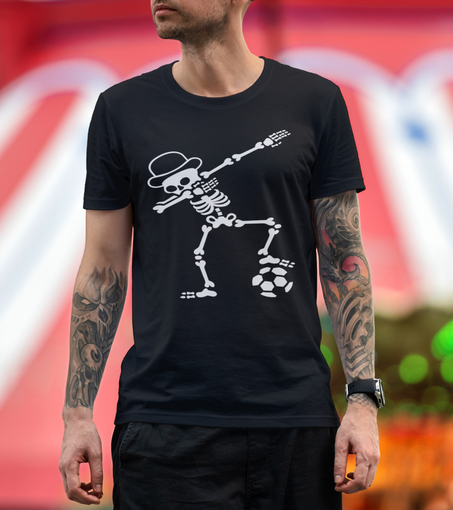 England Dab Skeleton Football Dabbing Soccer T-Shirt
