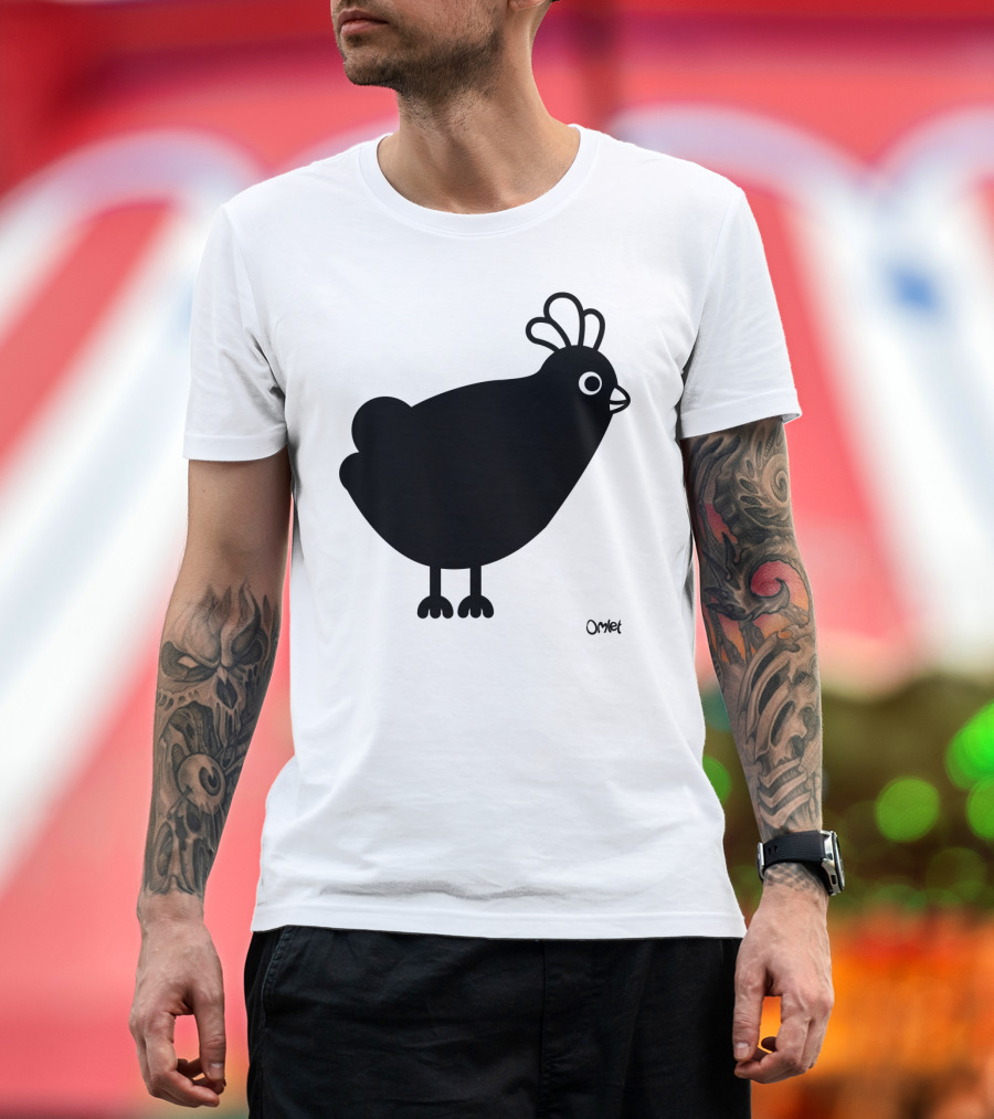 Barbara the Omlet Chicken Silhouette with Omlet T-Shirt