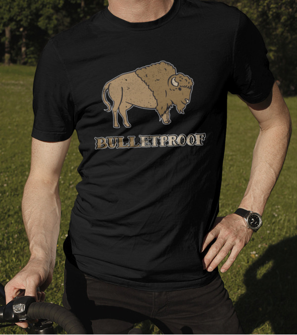 Bulletproof Bison Buffalo Wild Jokes Bison And Buffalo T-Shirt