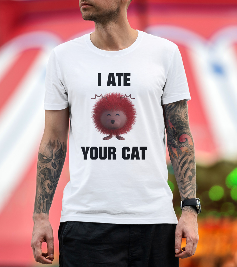 I Ate Your Cat Cute Fluffy Red Creature with Antlers T-Shirt