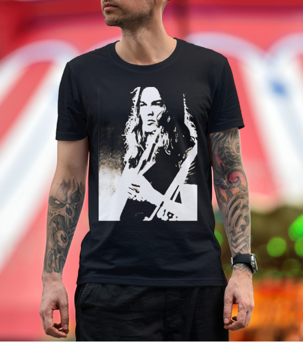 Premium T-Shirt: David Pink Retro Guitarist T-Shirt David Pink Retro Guitarist T-Shirt