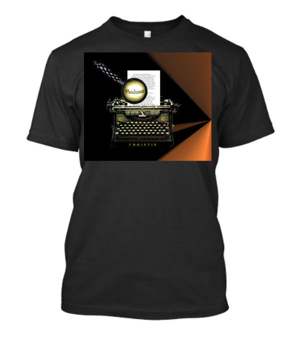 Whodunnit Agatha Christie Typewriter Mystery Magnifying Glass T-Shirt