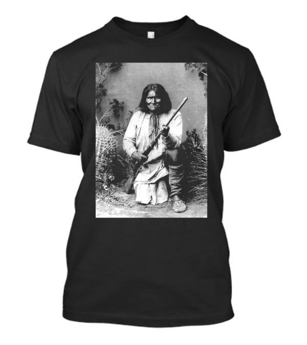 Apache Chief Geronimo Historical Photograph With Rifle T-Shirt