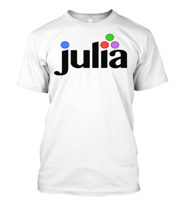 Julia Programming Language Logo With Colorful Dots T-Shirt
