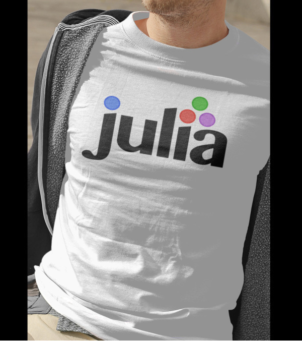 Julia Programming Language Logo With Colorful Dots T-Shirt