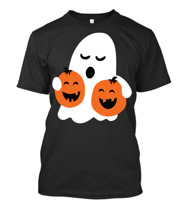 Ghost With Laughing Pumpkins Boo T-Shirt