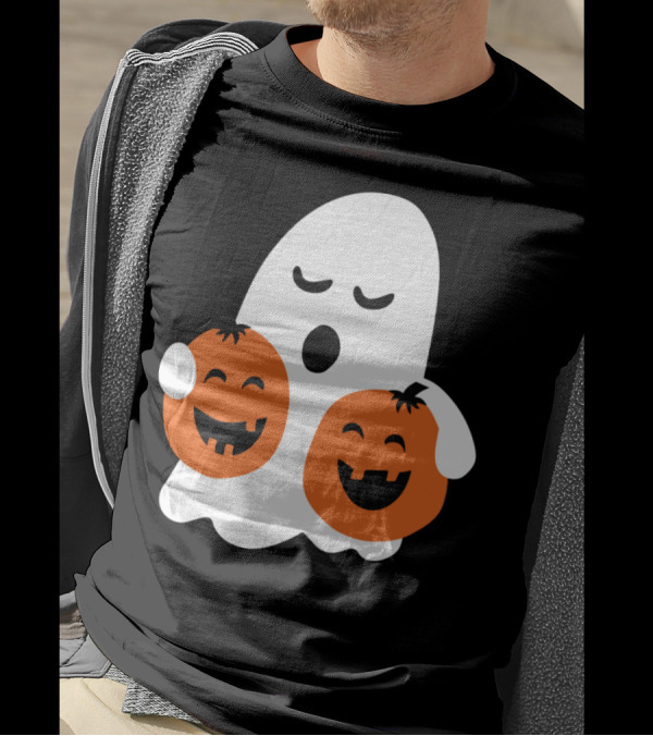 Ghost With Laughing Pumpkins Boo T-Shirt